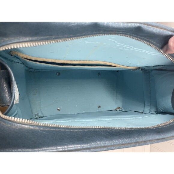 Vtg Samsonite Luggage Weekender Hand Bag Royal Traveler Medalist Blue - Picture 8 of 11